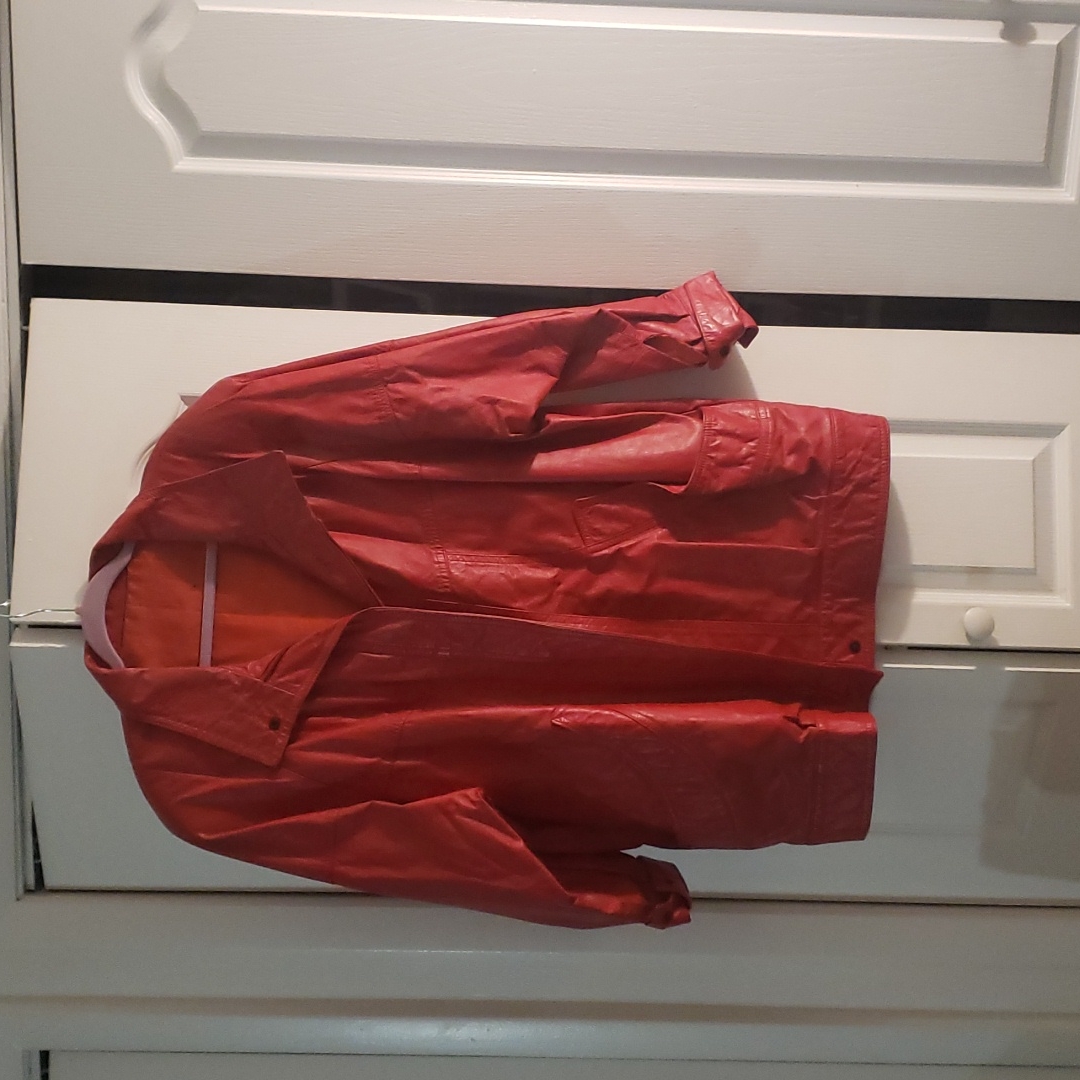 Red Vintage Leather Jacket